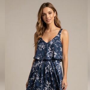 XS 100% Silk Mini Dress Aritzia T-Babaton  Floral Dress